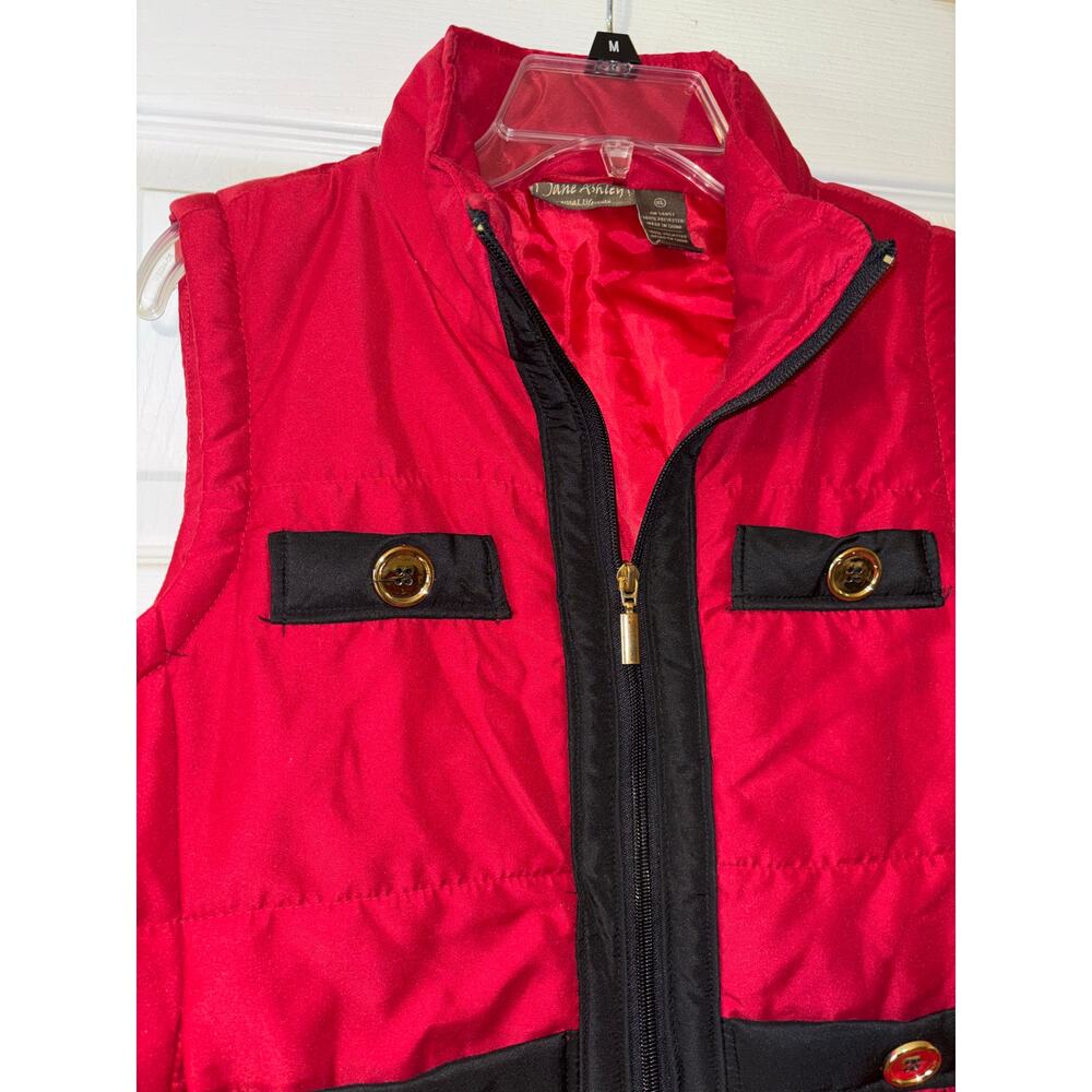 Jane Ashley XL red puffer vest excellent condition